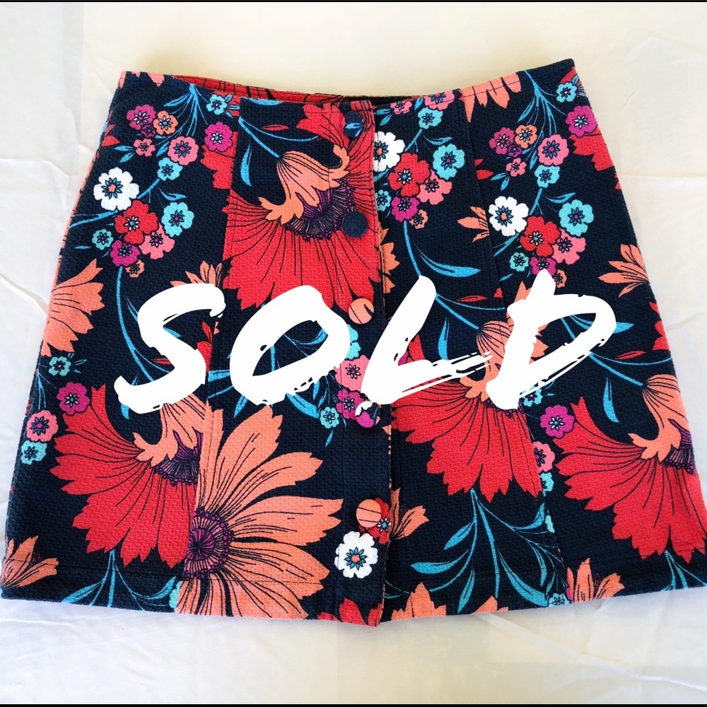 TopShop floral skirt